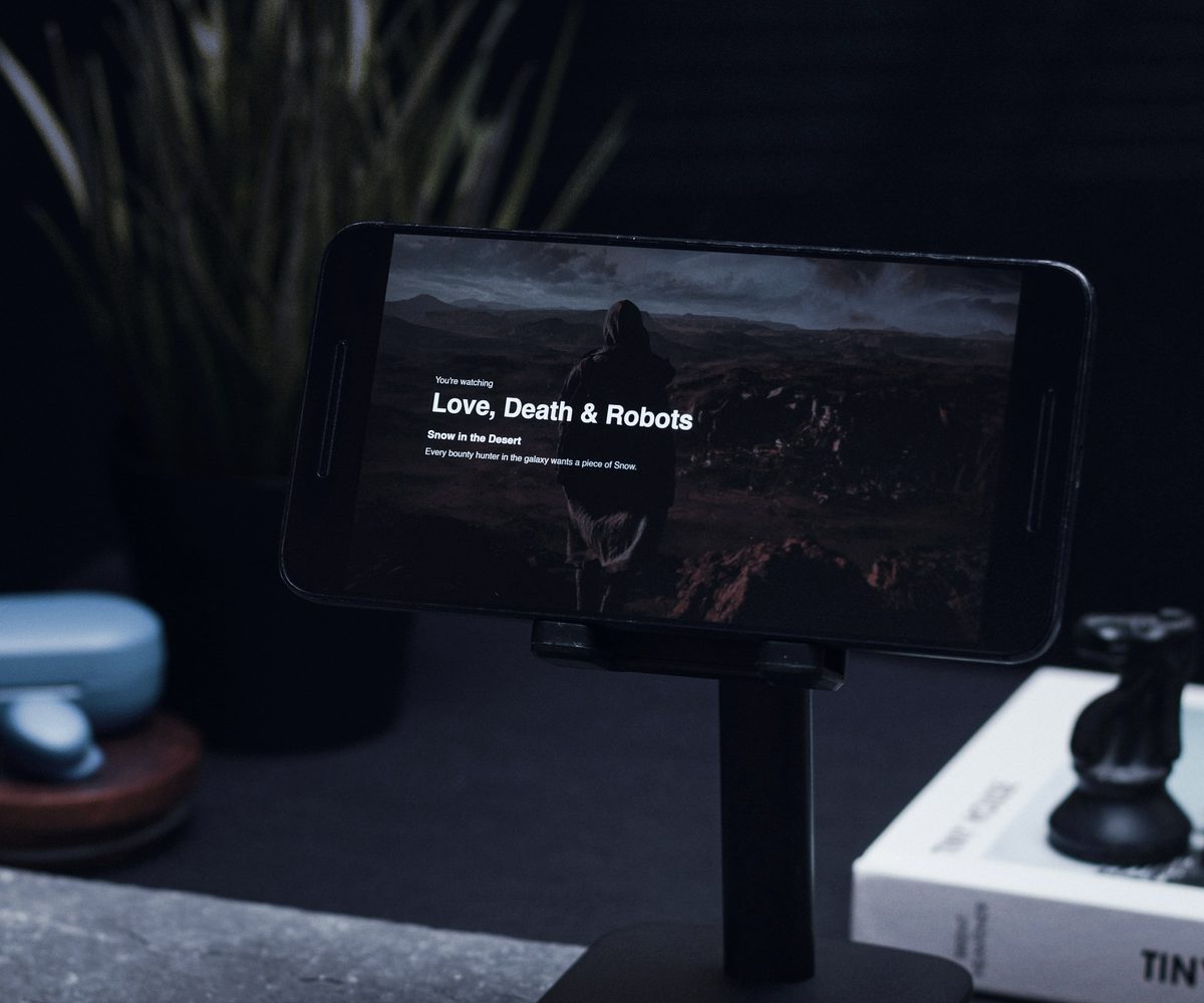 Phone on a desk, USDT flasher